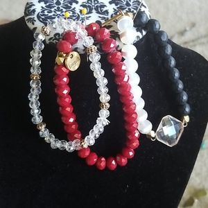 3 Piece Bracelet Bundle PLUS Earrings